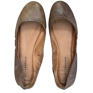 Lucky Brand Women's Emmie Tan Leather Flats